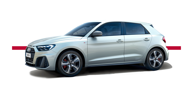 Modellfreisteller des Audi A1 in Seitenansicht 