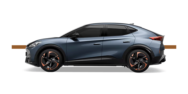 Modellfreisteller des CUPRA Tavascan in Seitenansicht 