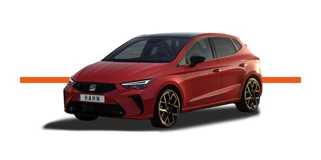 Modellfreisteller des SEAT Ibiza in Seitenansicht 