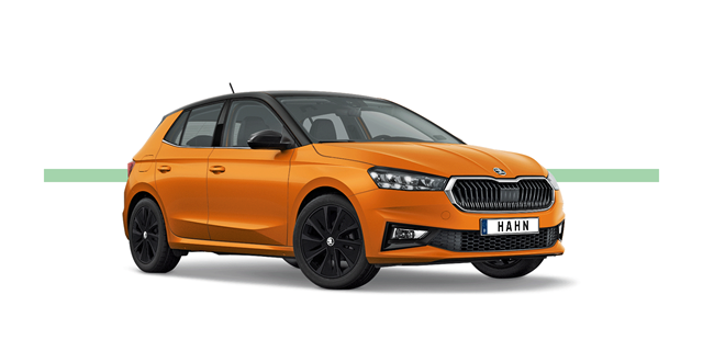 Modellfreisteller des Škoda Fabia in Seitenansicht