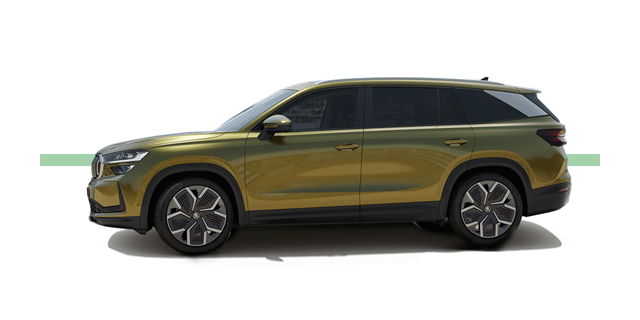 Modellfreisteller des Škoda Kodiaq in Seitenansicht