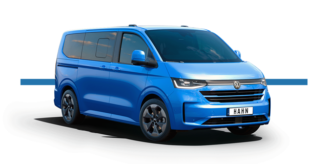 Modellfreisteller des Volkswagen Caravelle in Seitenansicht