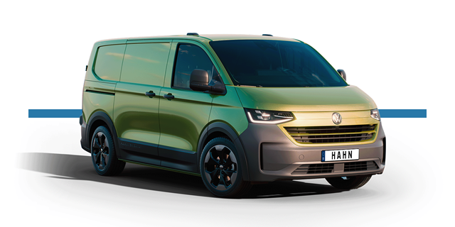 Modellfreisteller des Volkswagen Transporter in Seitenansicht